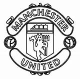 United Manchester Logo Coloring Pages Drawing Soccer Getdrawings sketch template