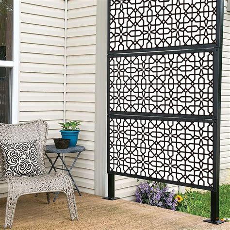 6 Ft H X 4 Ft W Metal Privacy Screen In 2020 Privacy