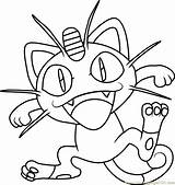 Pokemon Meowth Coloring Pages Pokémon Color Getcolorings Printable Getdrawings Coloringpages101 sketch template