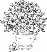 Coloring Flowers Pages Flower Colouring Printable Color Kids Sheets Drawings Drawing Floral Clipart Clip Bing Adult Book Vase Adults Realistic sketch template