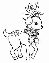 Reindeer Coloring Drawing Pages Cute Christmas Lineart Deer Line Deviantart Color Cliparts Winter Colour Baby Draw Kids Printable Paintings Xmas sketch template