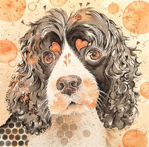 impressive authentic dog artworks  dog obsessed artists