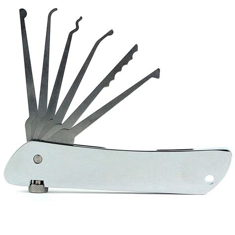 hh folding lock pick set multi tool pocket locksmith jackknife