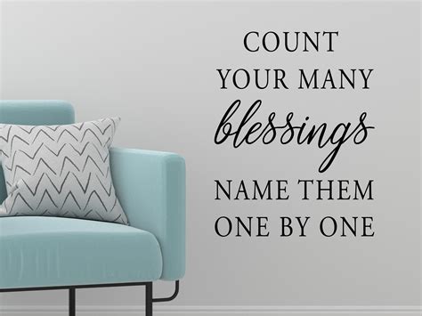 count   blessings      wall decal etsy