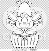 Godmother Plump Arms Fairy Open Outlined Coloring Clipart Vector Cartoon Cory Thoman sketch template