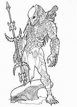 Predator Coloring Pages Alien Vs Spear Printable Kids Mask Sheets Masked Tattoo Head Color Adult Drawings Book Avp Aliens Print sketch template