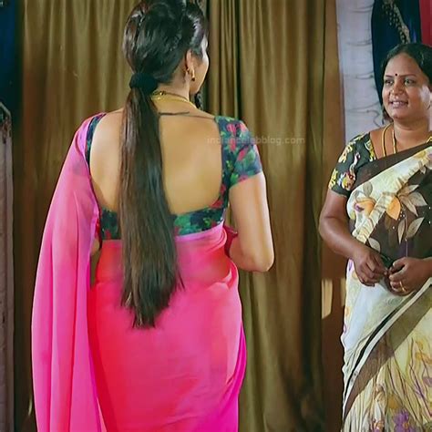 Nithya Ram Tamil Tv Actress Nandhini S1 7 Hot Sari Photo