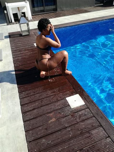 South African Socialite Zodwa Wabantu Flaunts Her Bikini Body