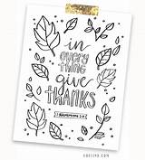 Coloring Thanksgiving Printable Scripture Printables Pages Hope God Everything Ink Thessalonians Thanks Give Jesus Thankful Kids Thing Every Turkey Choose sketch template