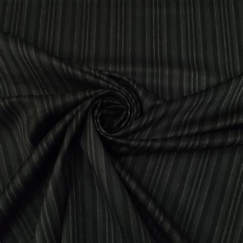 tessuto pettinato elasticizzato  lana motivo rigato nero grigio