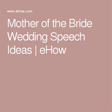 mother of the bride wedding speech ideas ehow wedding