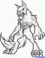 Coloring Werewolf Lineart Werewolves Dragones Dragoart Fairy Lolol Tattooimages Coloringhome sketch template