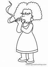 Marge Selma Bouvier sketch template