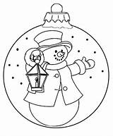 Sneeuwpop Kerstbal Colorat Kleurplaat Bojanke Kleuren Kleurplaten Fise Glob Kerstmis Globulete Lucru Gradinita Vrtic Craciun sketch template