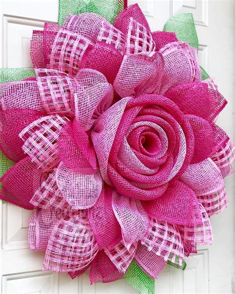 deco mesh wreaths decomeshwreaths  beautiful large spring summer flower wreath   poly