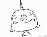 Narwhal Coloring Pages Cartoon Angry Printable Kids Template sketch template