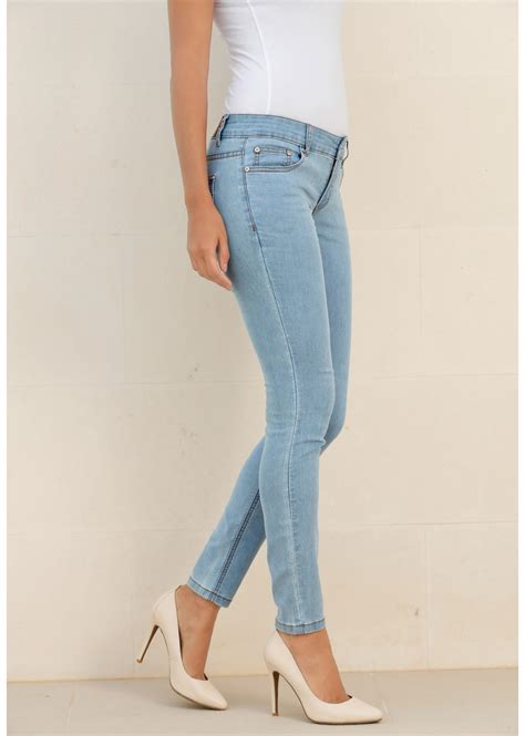 blaue skinny jeans für damen online bestellen bonprix