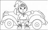 Noddy Coloring Driver Taxi Pages Kids Cartoon Colorare Book Popular sketch template