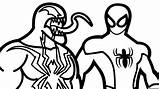 Venom Spiderman Coloriage Colorare Contre Ausmalbilder Getdrawings Ausmalen Enemy Mask sketch template