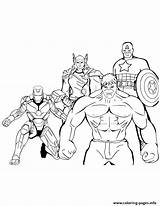 Coloring America Captain Hulk Thor Man Pages Iron Printable sketch template