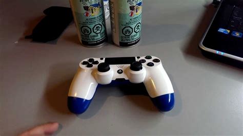 custom painted blue  white ps controller youtube