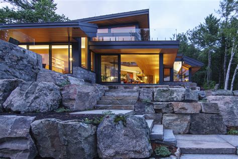 blacklab architects  toronto modern architecture lake house