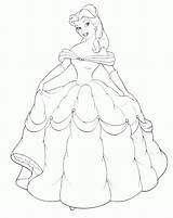 Princess Belle Coloring Drawing Clipart Bella Disney Library Clip Pages sketch template