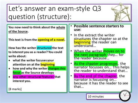 aqa english language paper   structure teaching resources aqa