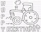 Tractor Coloring Printable Birthday Party Favor Printables Instant Truck Zoom sketch template