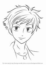 Host Club Ouran Draw Kaoru Hitachiin School High Drawing Step Anime sketch template