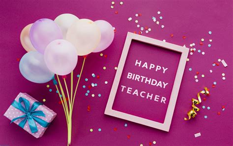 happy birthday teacher image card wishesphotos