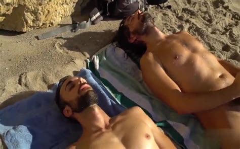 Two Gay Friends Stroking At The Beach Hd Porn Df