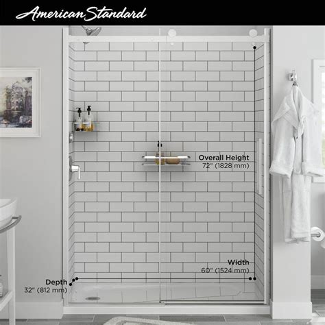american standard passage          piece glue  alcove shower wall  white
