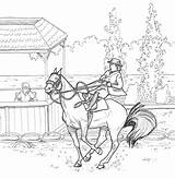 Dressage Colouring sketch template