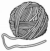 Yarn Wool Clipart Drawing Ball Knitting Lineart Wolle Clip Cliparts Printable Transparent Svg Woollen Clothes Pixabay Vector Craft Library Handmade sketch template
