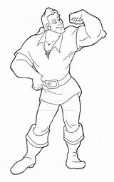 Gaston sketch template
