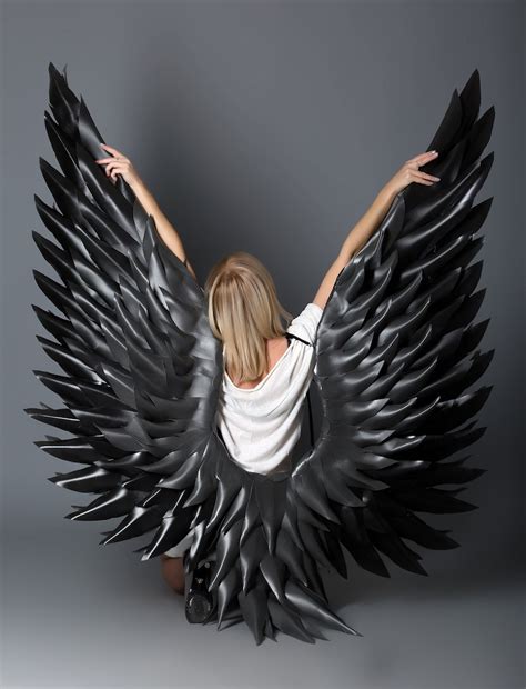 Angel Wings Costume Maleficent Wings Black Demon Wings Devil Etsy