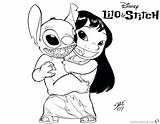 Stitch Lilo Coloring Pages Characters Printable Print Color Kids Getdrawings Getcolorings sketch template