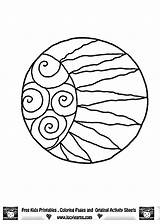Mandala Coloring Sun Easy Pages Library Clipart sketch template