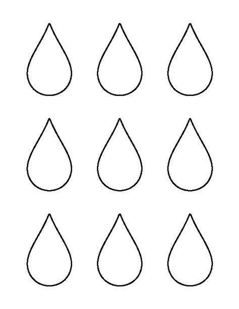 small raindrop pattern   printable outline  crafts creating