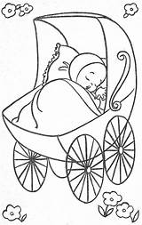 Baby Stroller Coloring Drawing Pages Buggy Embroidery Carriage Patterns Hand Jesus Kids Printable Color Vintage Paintingvalley Porodica Getcolorings Drawings Choose sketch template