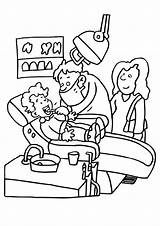 Tandarts Occupations Kids Dental Grote Colouring sketch template