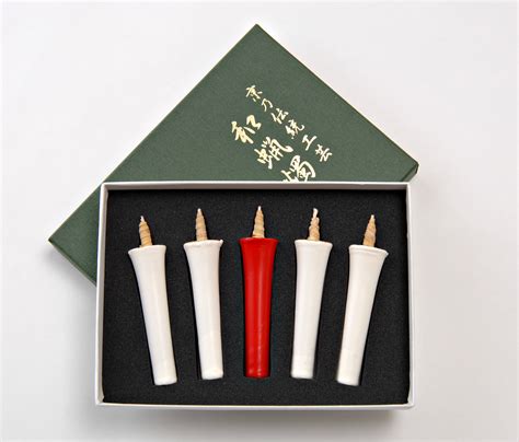 Traditional Candles From Kyoto 5 Stick Unique Japan