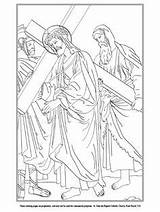 Coloring Cross Pages Simon Cyrene Fifth Station sketch template