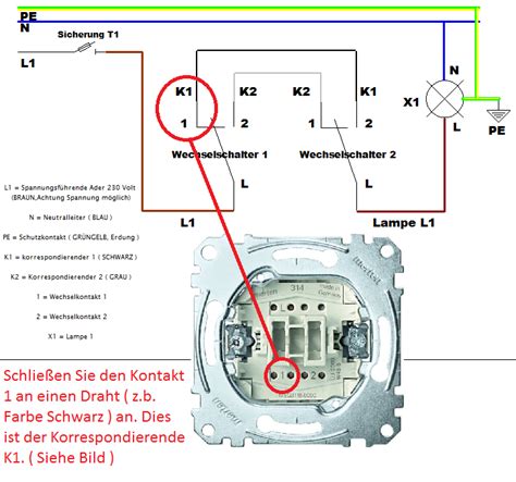 wechselschaltung anschluss schema wiring diagram