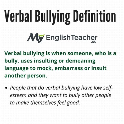 verbal bullying definition myenglishteachereu