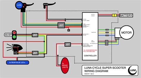 super scooter wiring diagram electricbikecom ebike forum