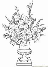 Coloring Pages Flowers Color Vase Online Fashion Flower Printable Sheets Print Drawing Lily Pure Hard Clip Clipart Adults sketch template