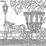 Horse Pages Coloring Carriage Wagon Color Apps Printable Template Adult Choose Board sketch template