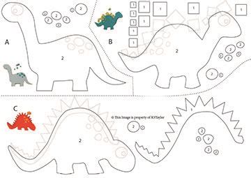 printable dinosaur sewing pattern